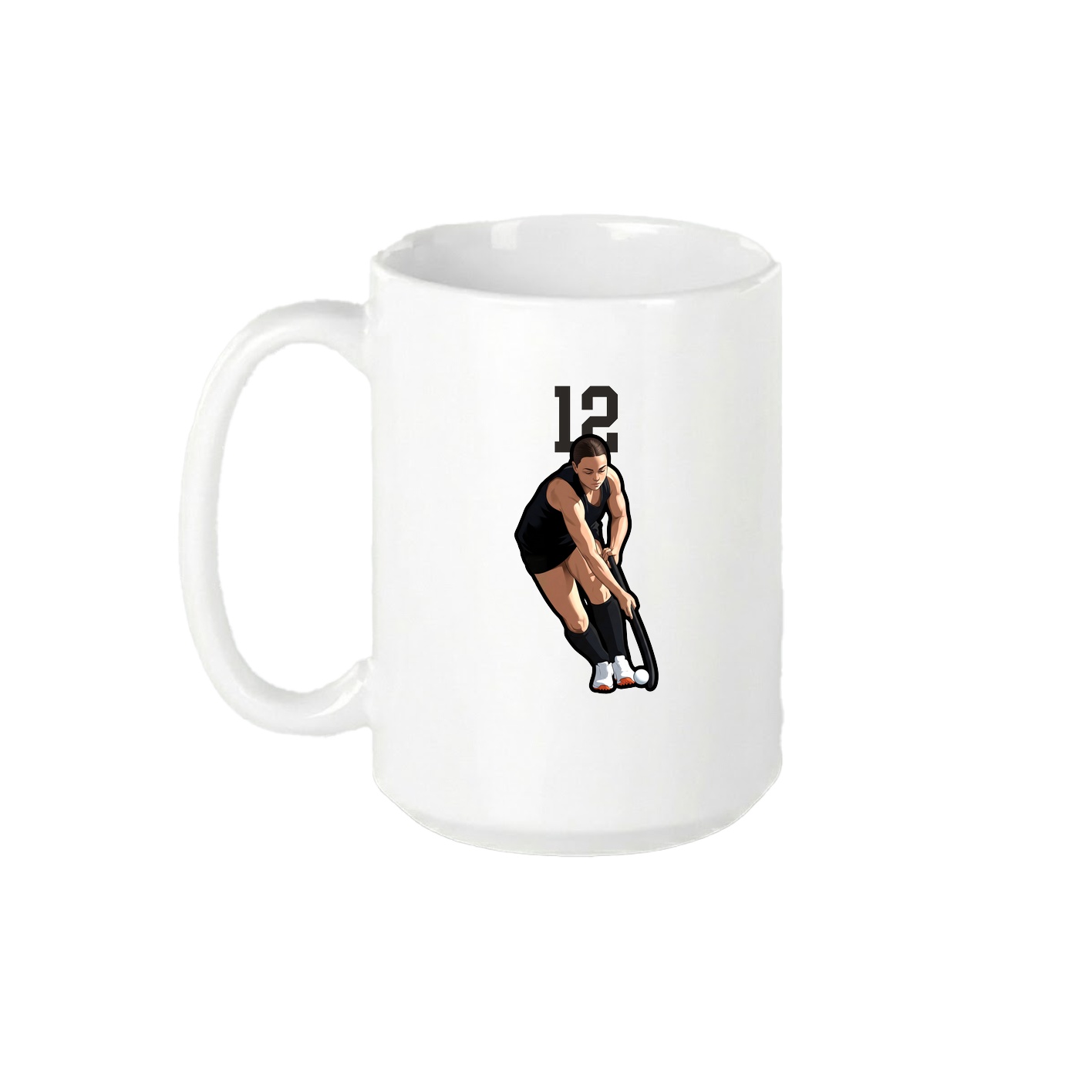 15oz Coffee Mug — Number Top in White