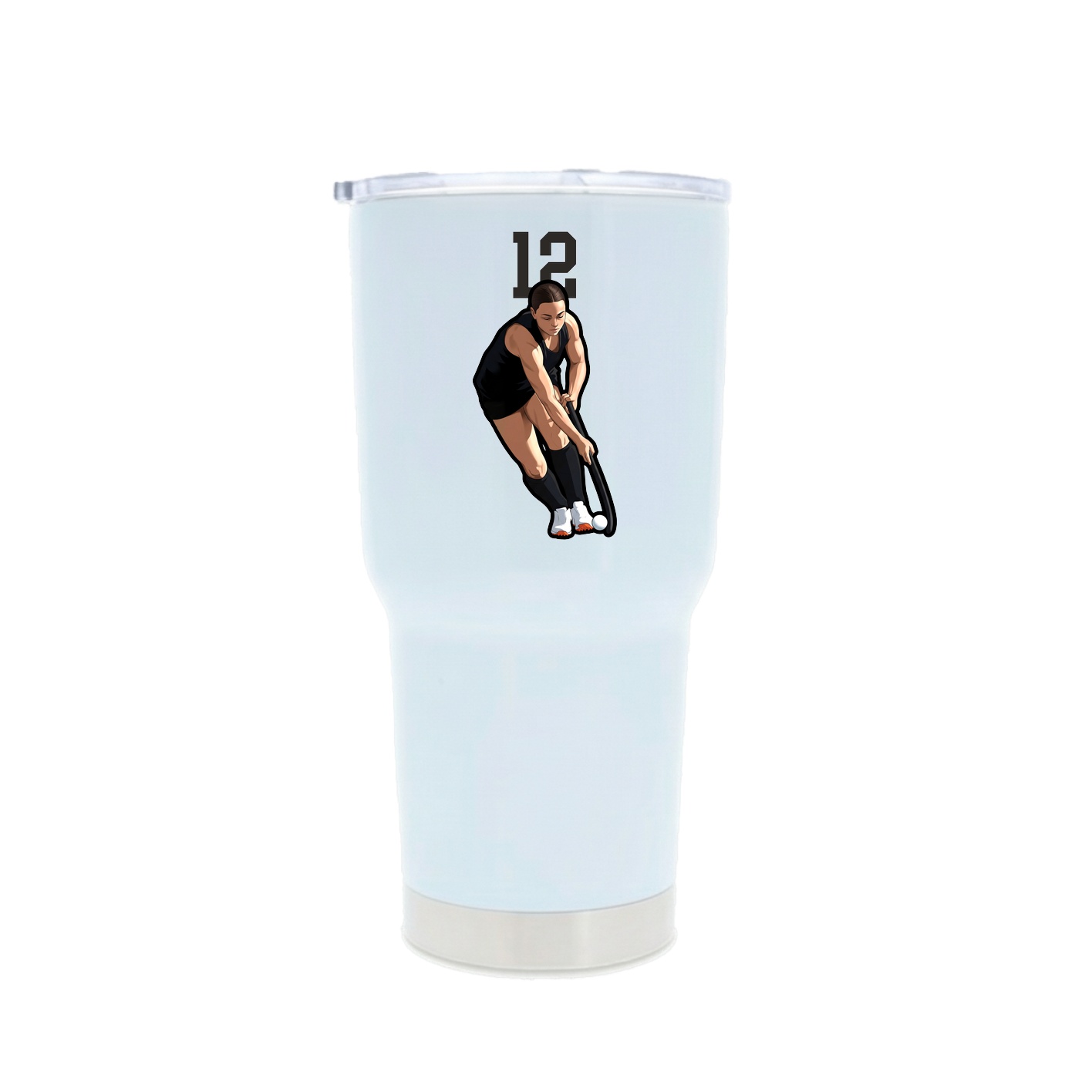 30oz Stainless Steel Tumbler — Number Top in White
