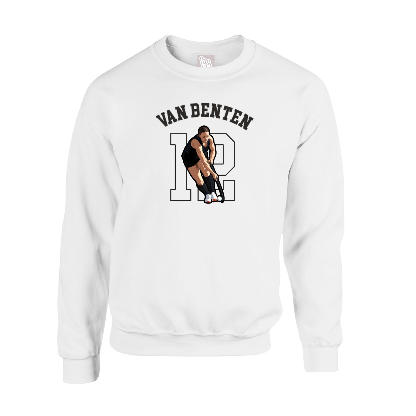 Fleece Crew — Shirsey Arch in White