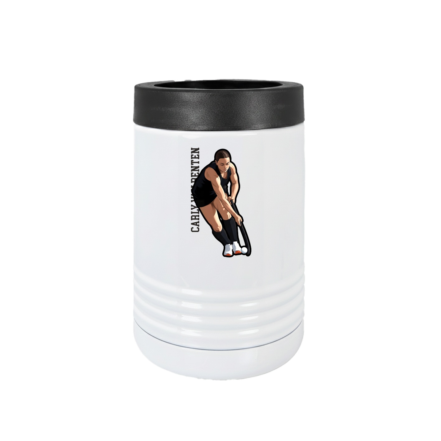Beverage Holder — Name Vertical in White