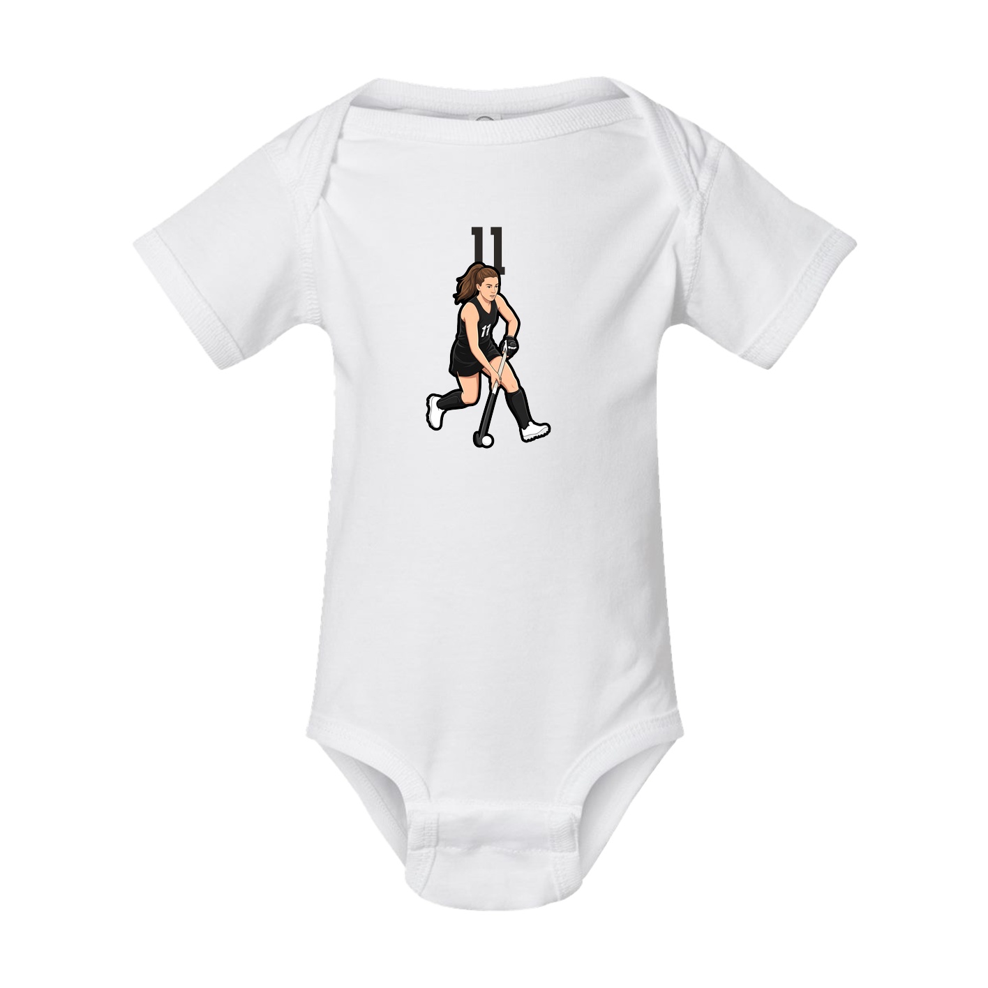 Baby Onesie — Number Top in White