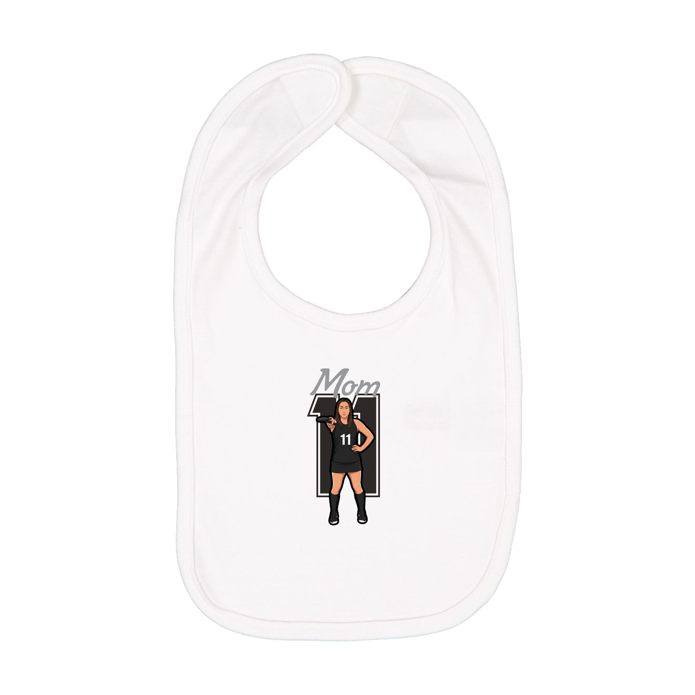 Infant Bib — Mothers Day Shirsey in White