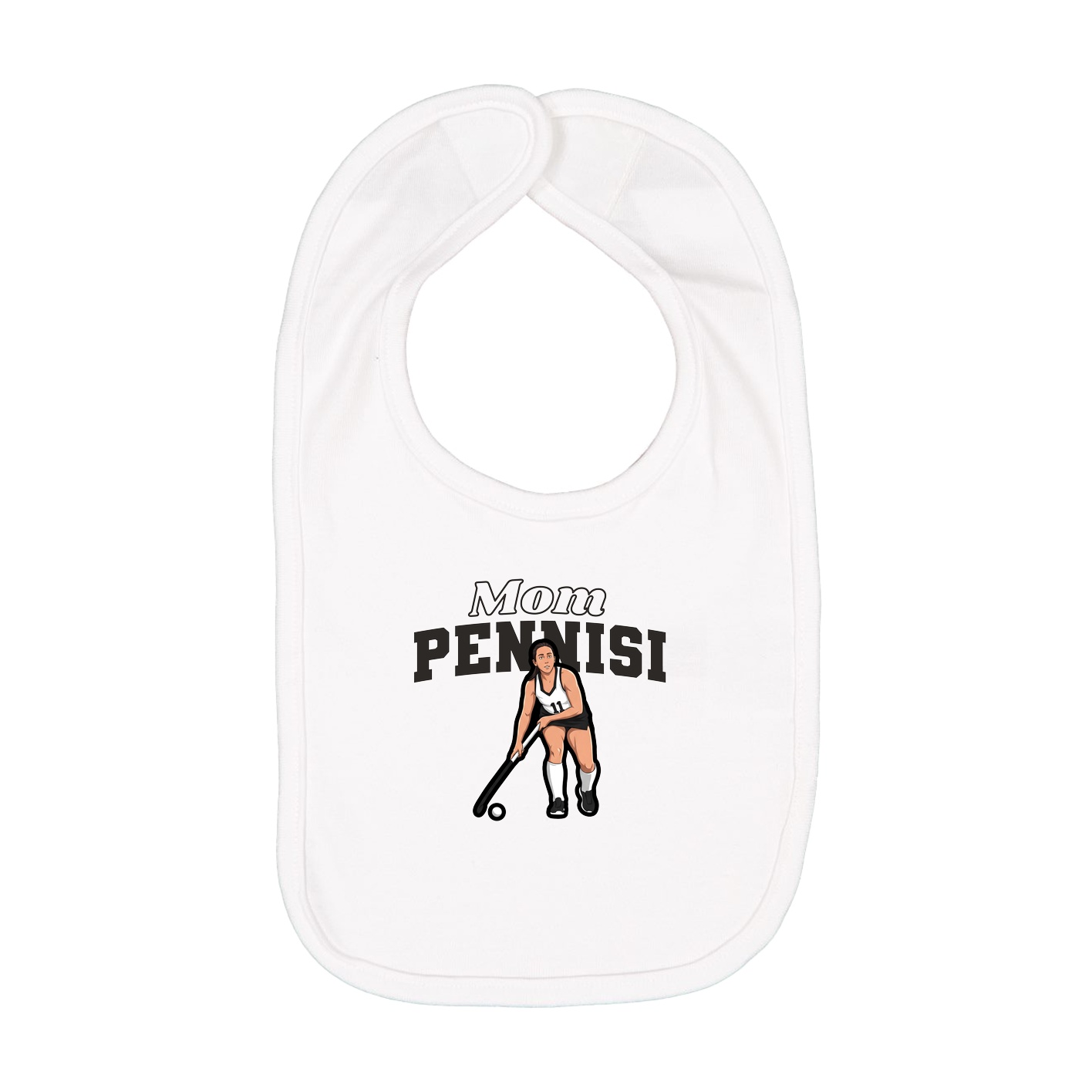 Infant Bib — Mothers Day Block in White