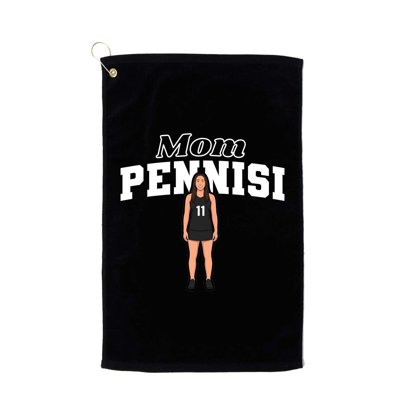 Golf Towel — Mothers Day Block in Black