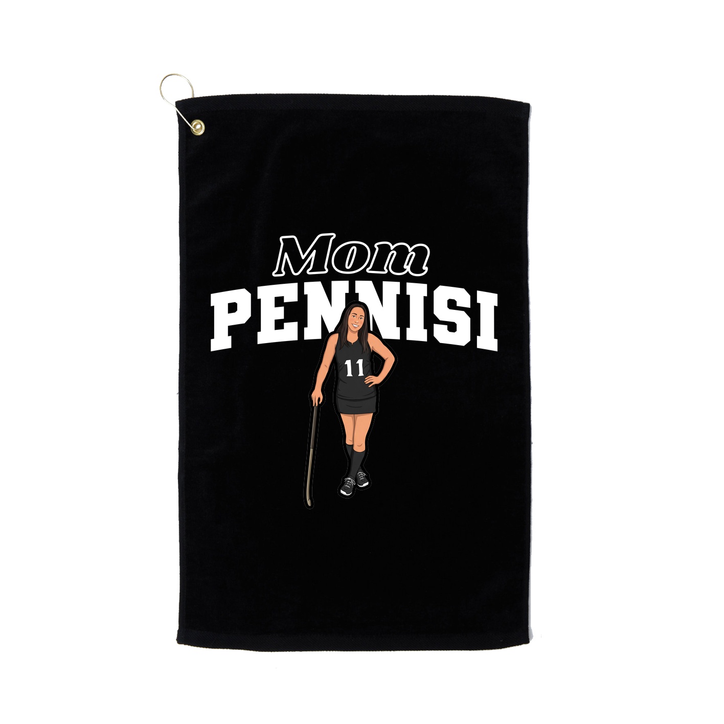 Golf Towel — Mothers Day Block in Black
