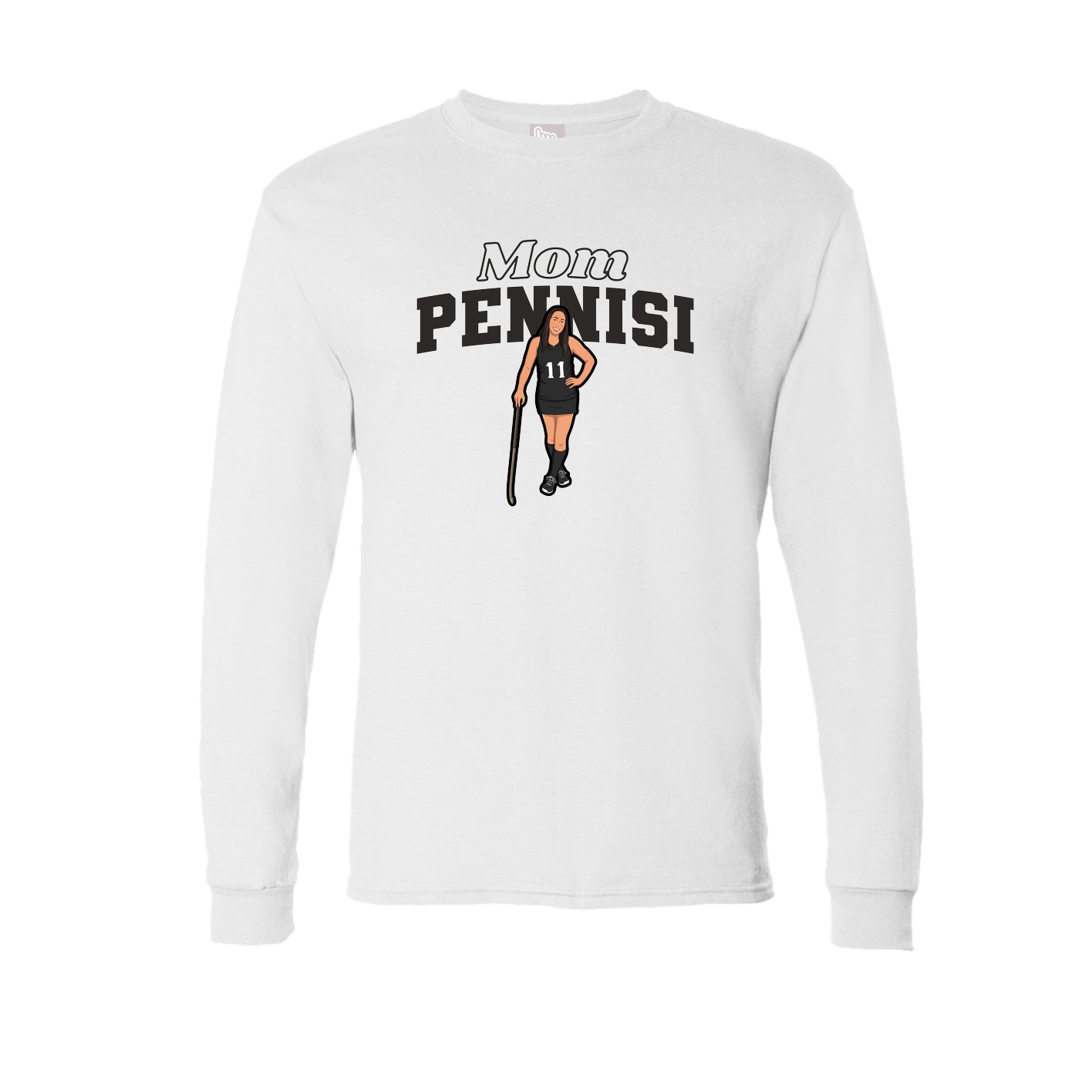 Long Sleeve Tee — Mothers Day Block in White