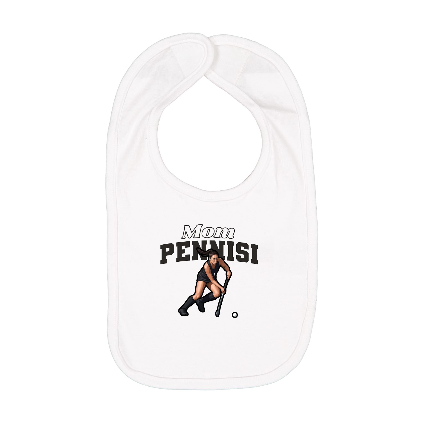 Infant Bib — Mothers Day Block in White