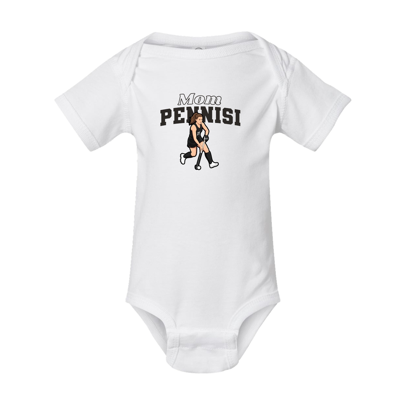 Baby Onesie — Mothers Day Block in White