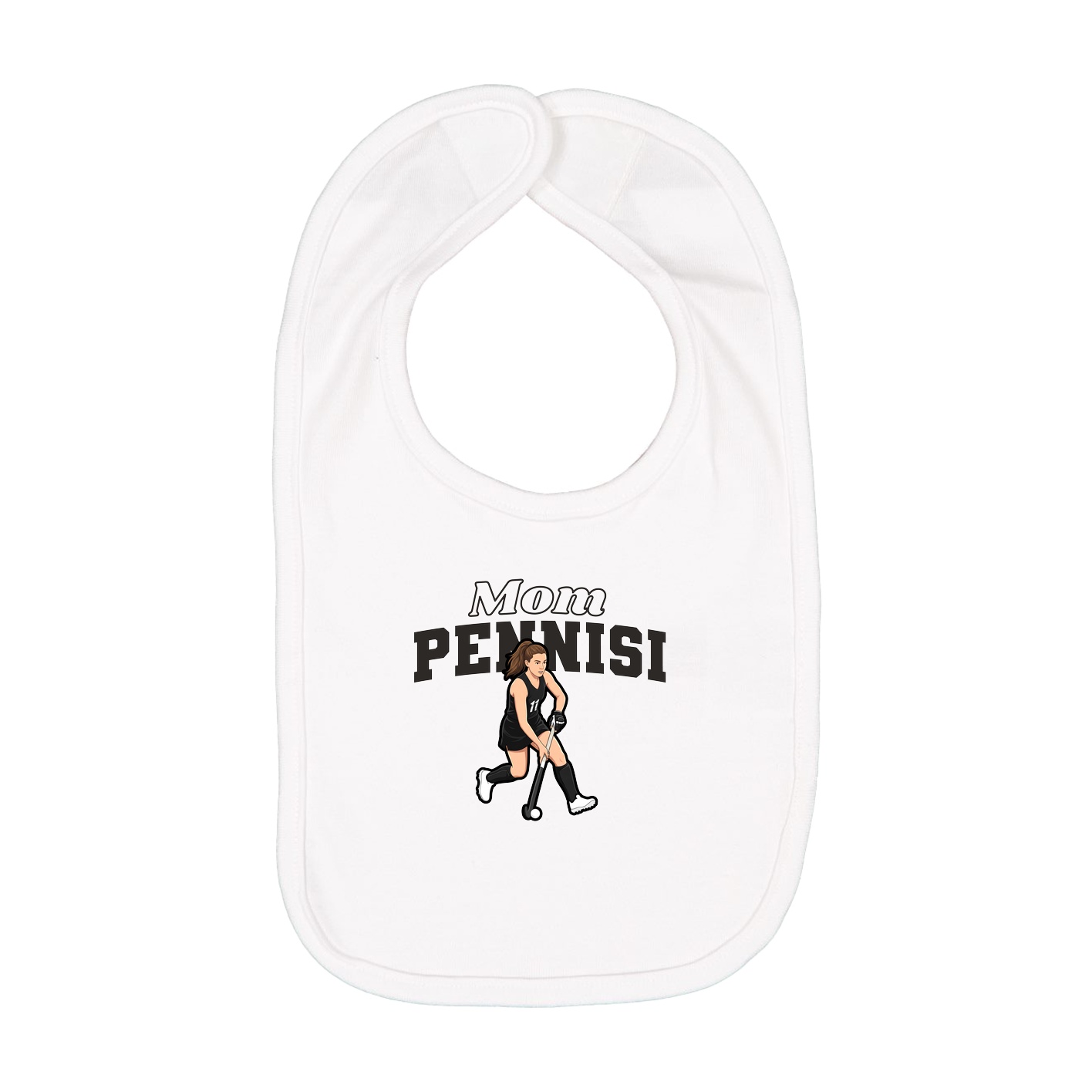Infant Bib — Mothers Day Block in White