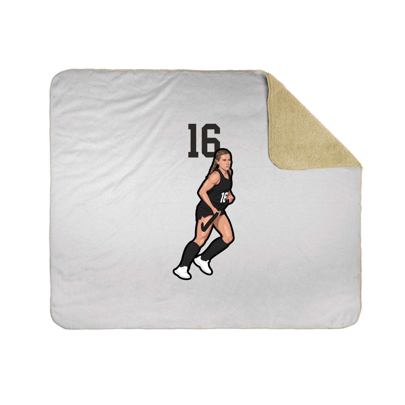 Throw Blanket — Number Top in White