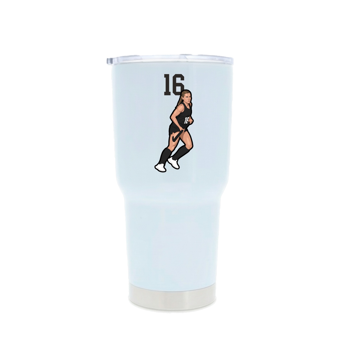 30oz Stainless Steel Tumbler — Number Top in White