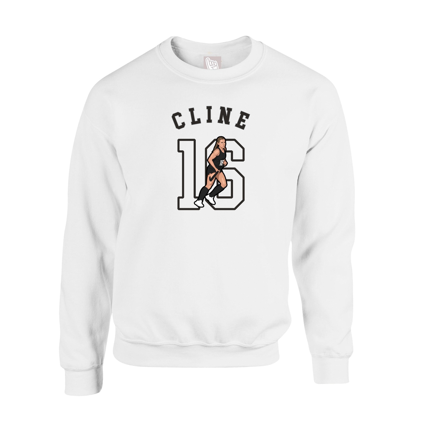Fleece Crew — Shirsey Arch in White