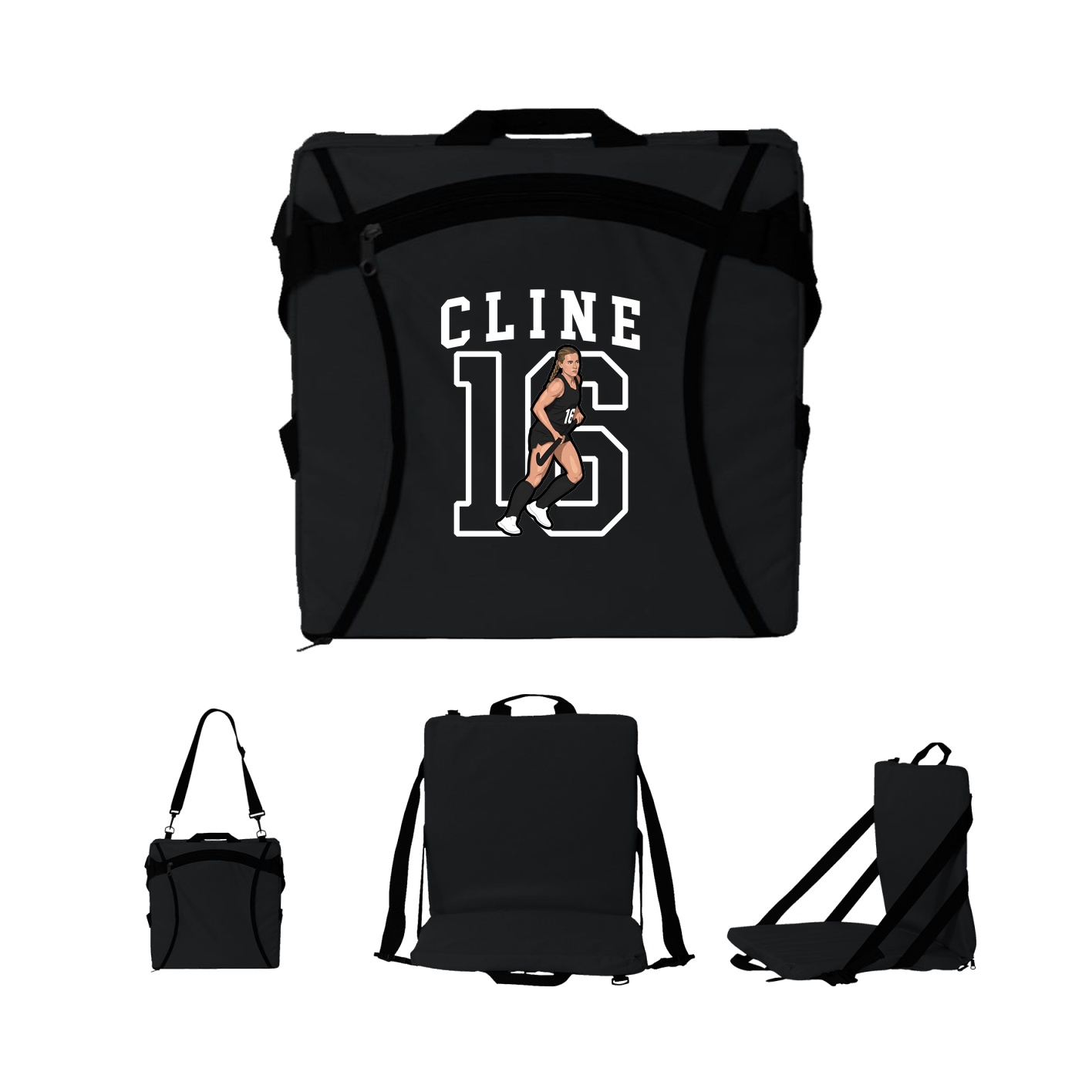 Folding Stadium Seat — Shirsey in Black