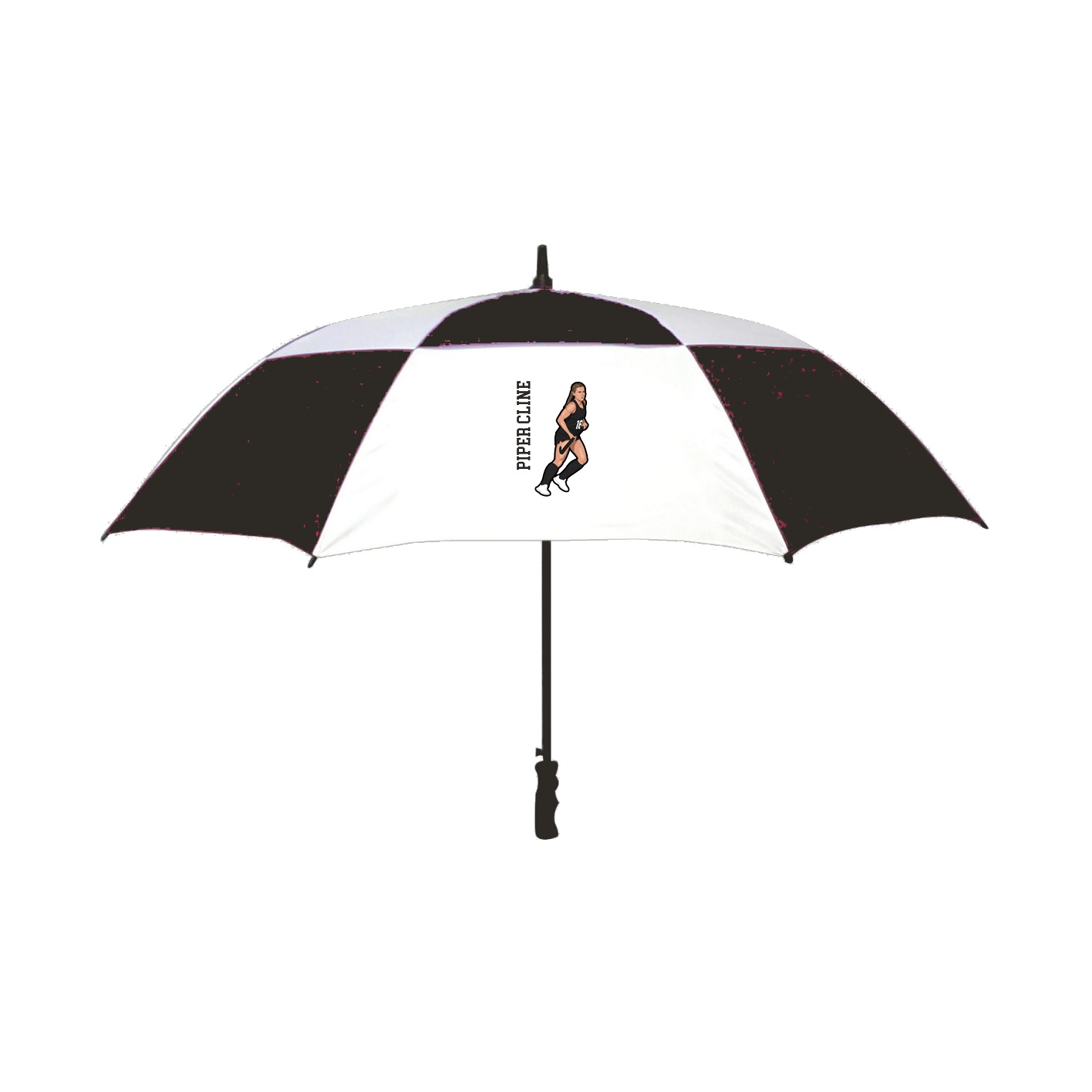 Golf Umbrella — Name Vertical in Black