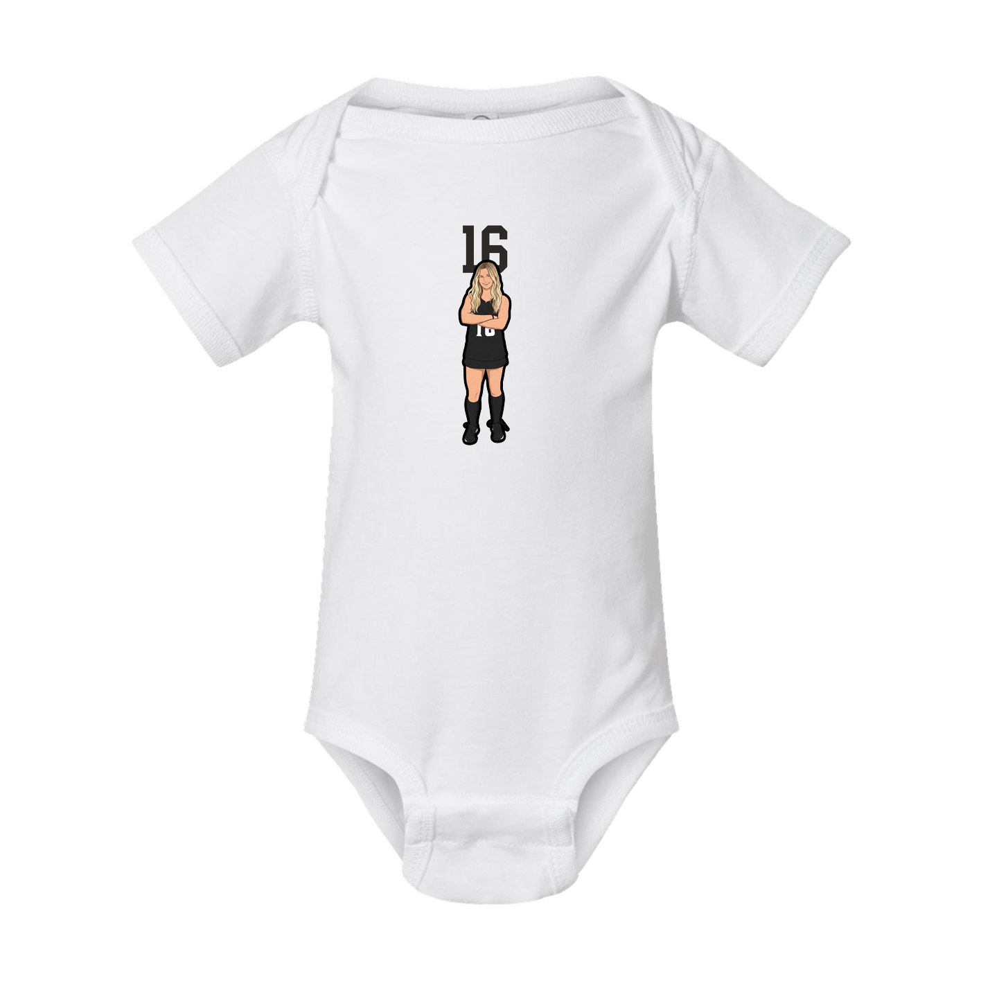 Baby Onesie — Number Top in White