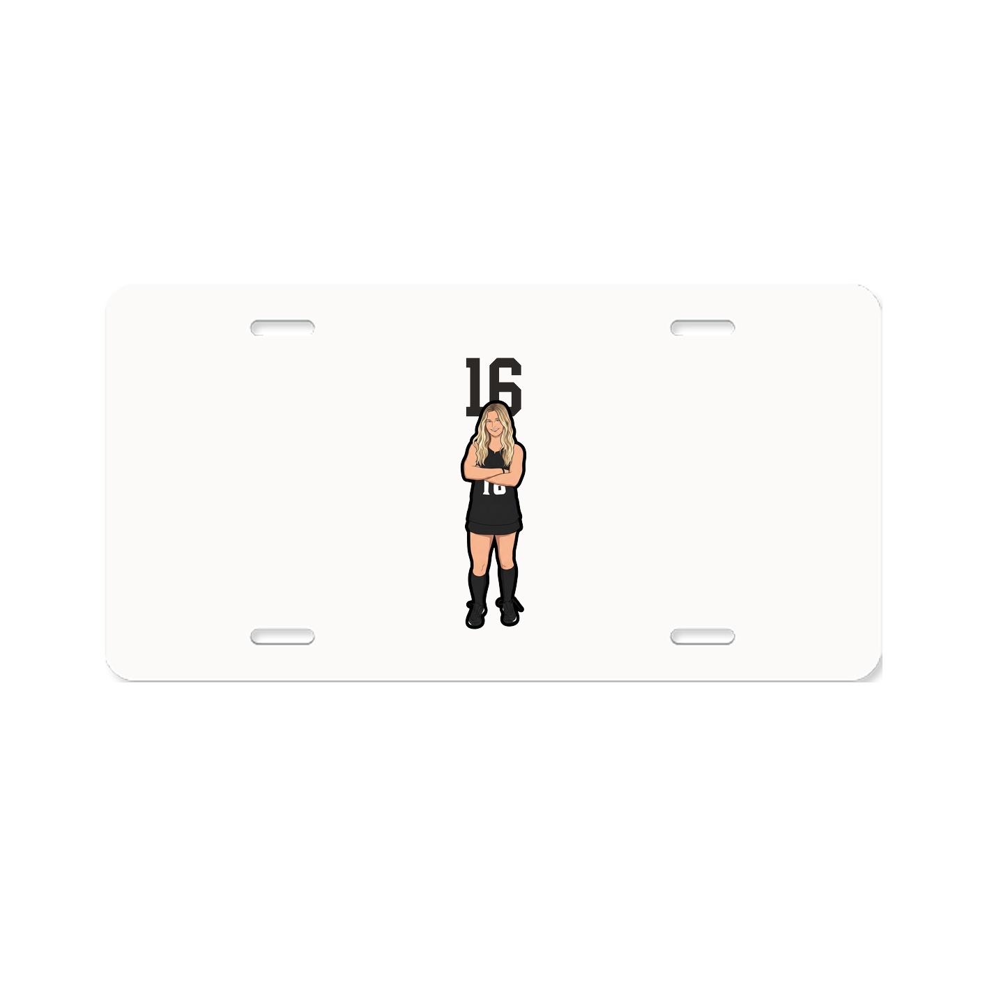 License Plate — Number Top in Classic
