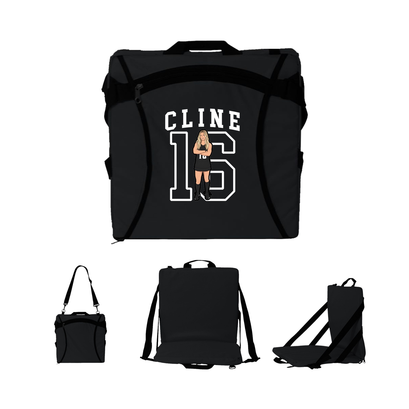 Folding Stadium Seat — Shirsey in Black