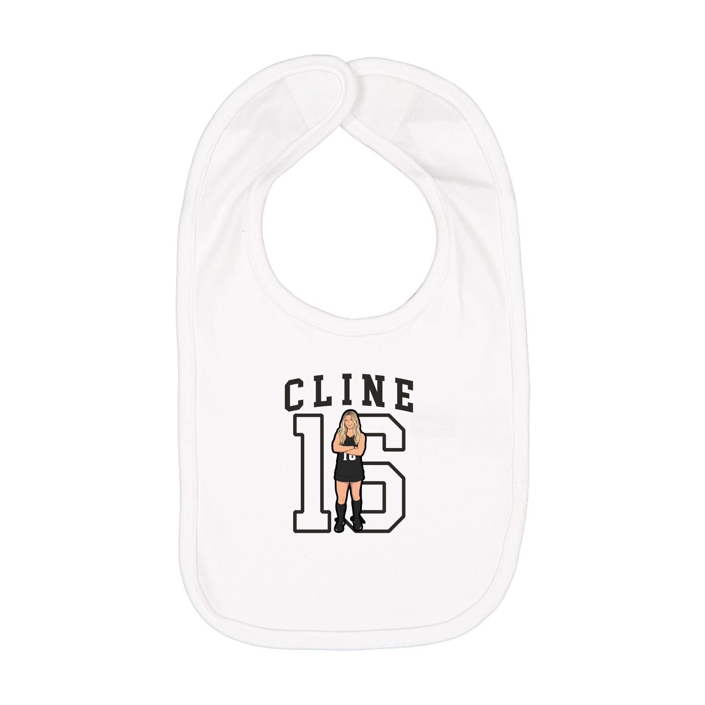 Infant Bib — Shirsey in White