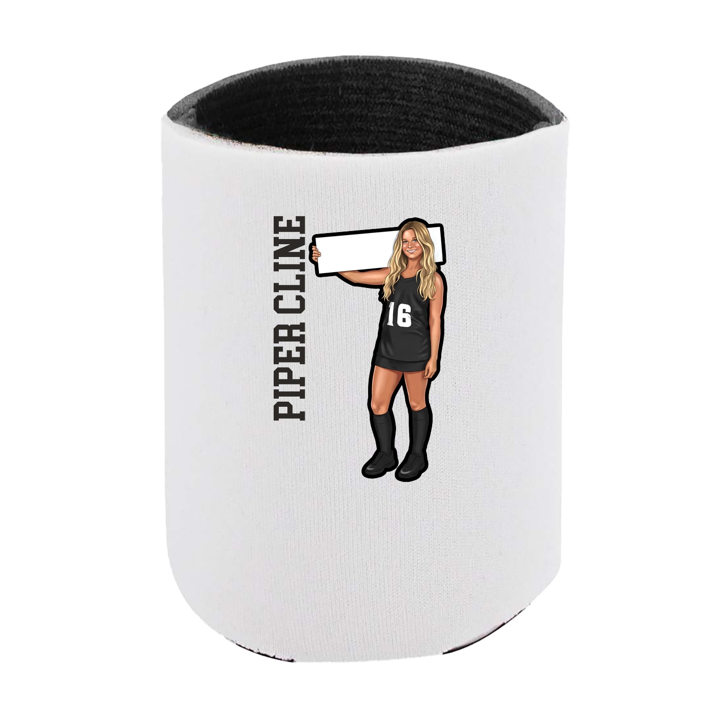 Can Holder — Name Vertical in White