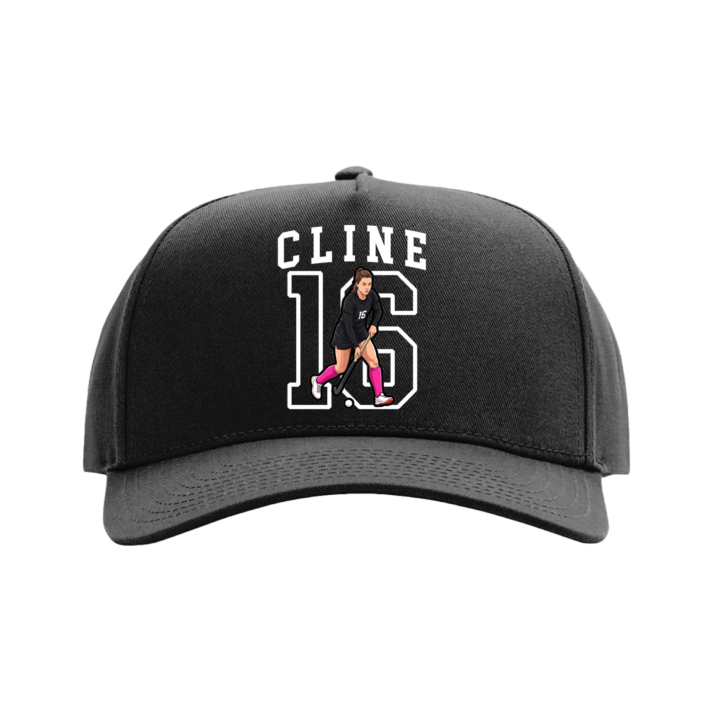 Full Fabric Five-Panel Champ Cap — Shirsey in Black