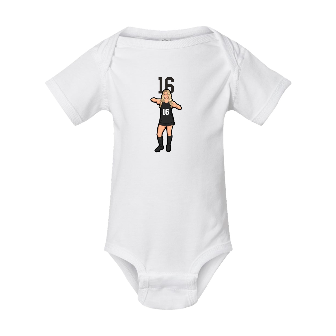 Baby Onesie — Number Top in White