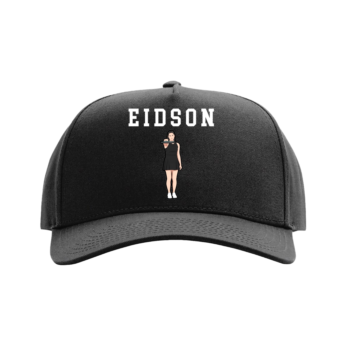 Full Fabric Five-Panel Champ Cap — Shirsey in Black