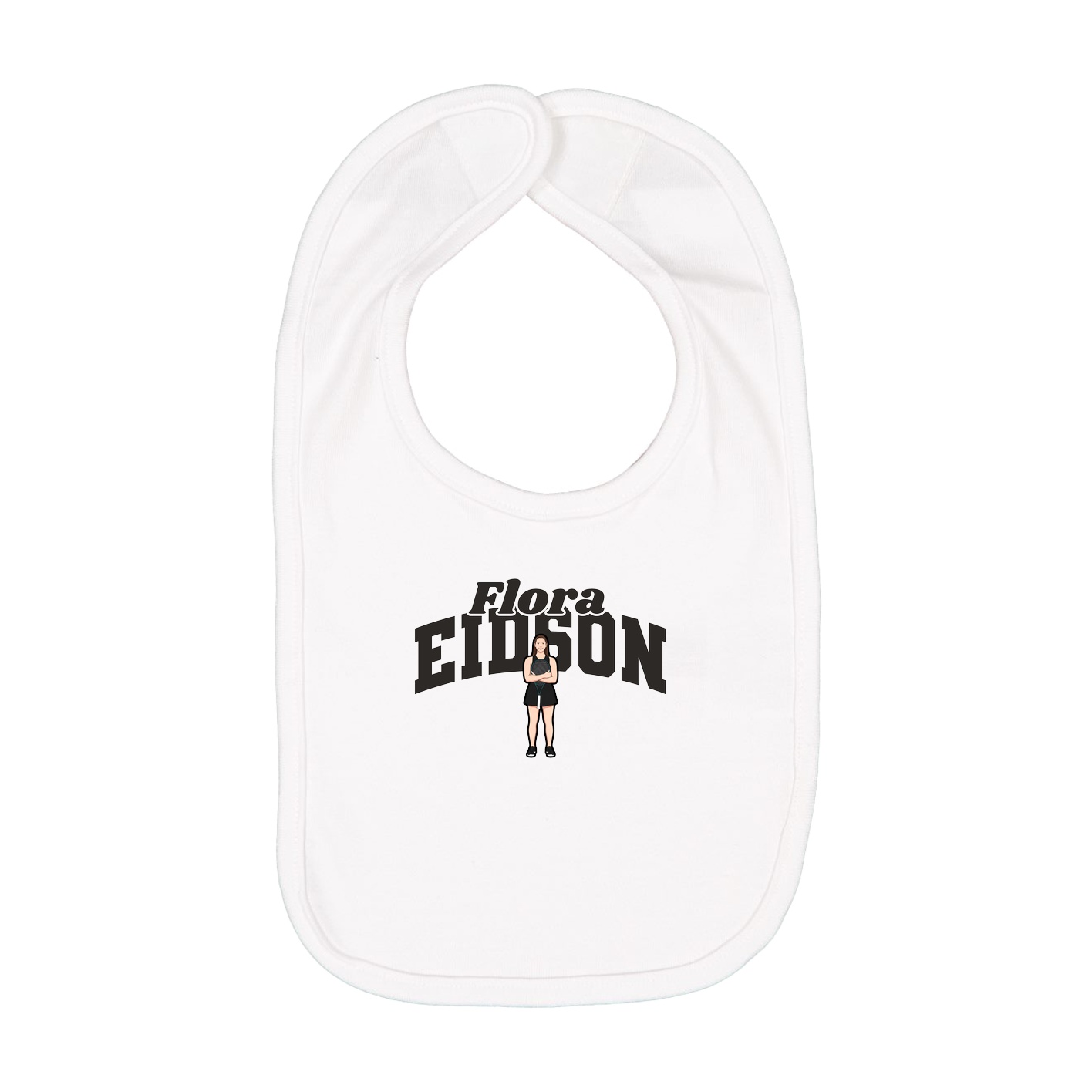 Infant Bib — Signature Arch in White