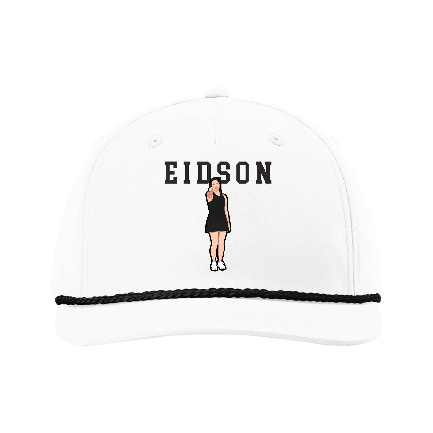 Five-Panel Classic Rope Cap — Shirsey in White
