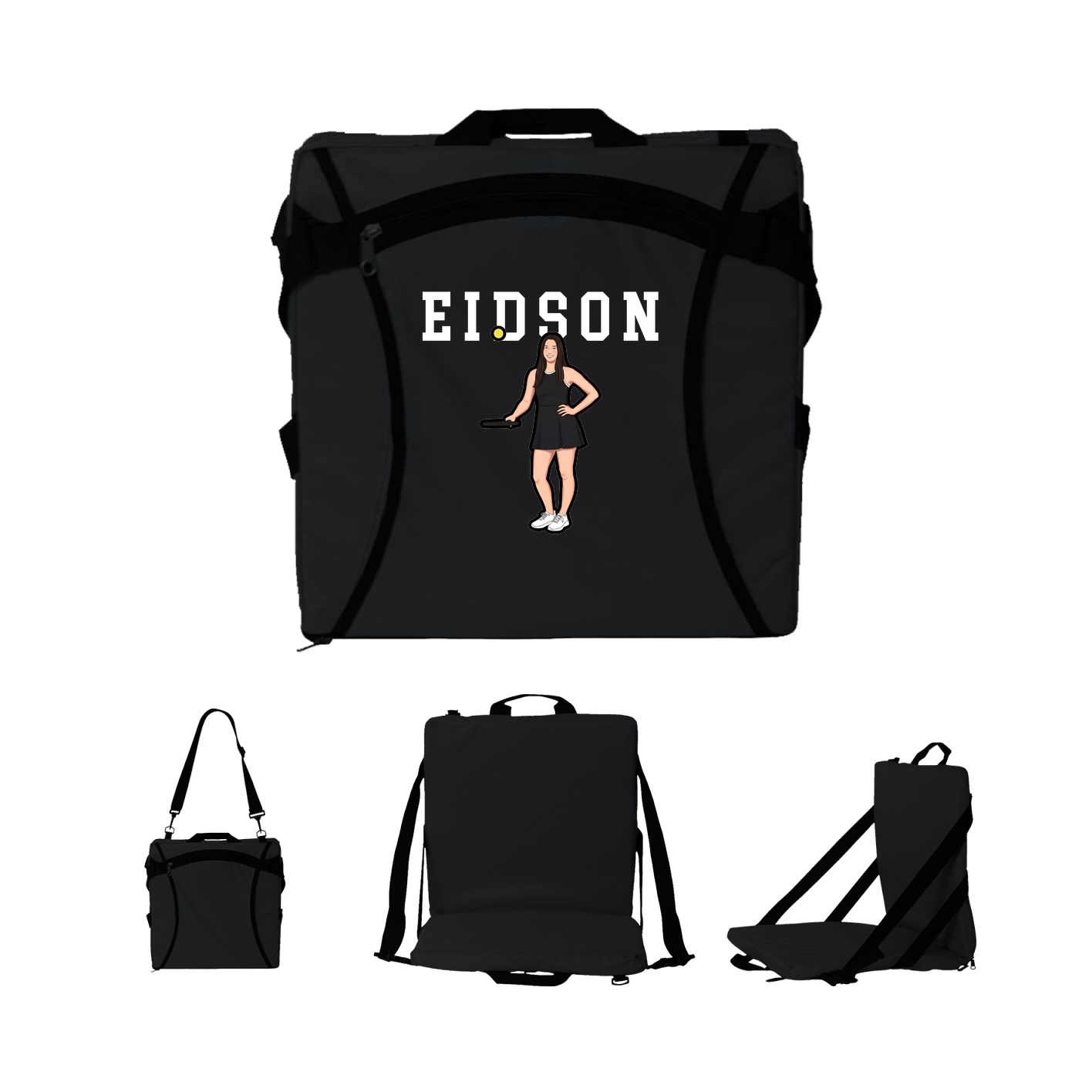 Folding Stadium Seat — Shirsey in Black