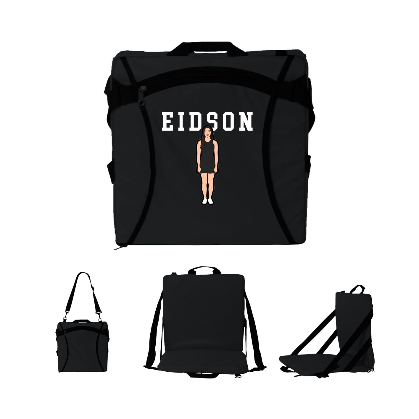 Folding Stadium Seat — Shirsey in Black
