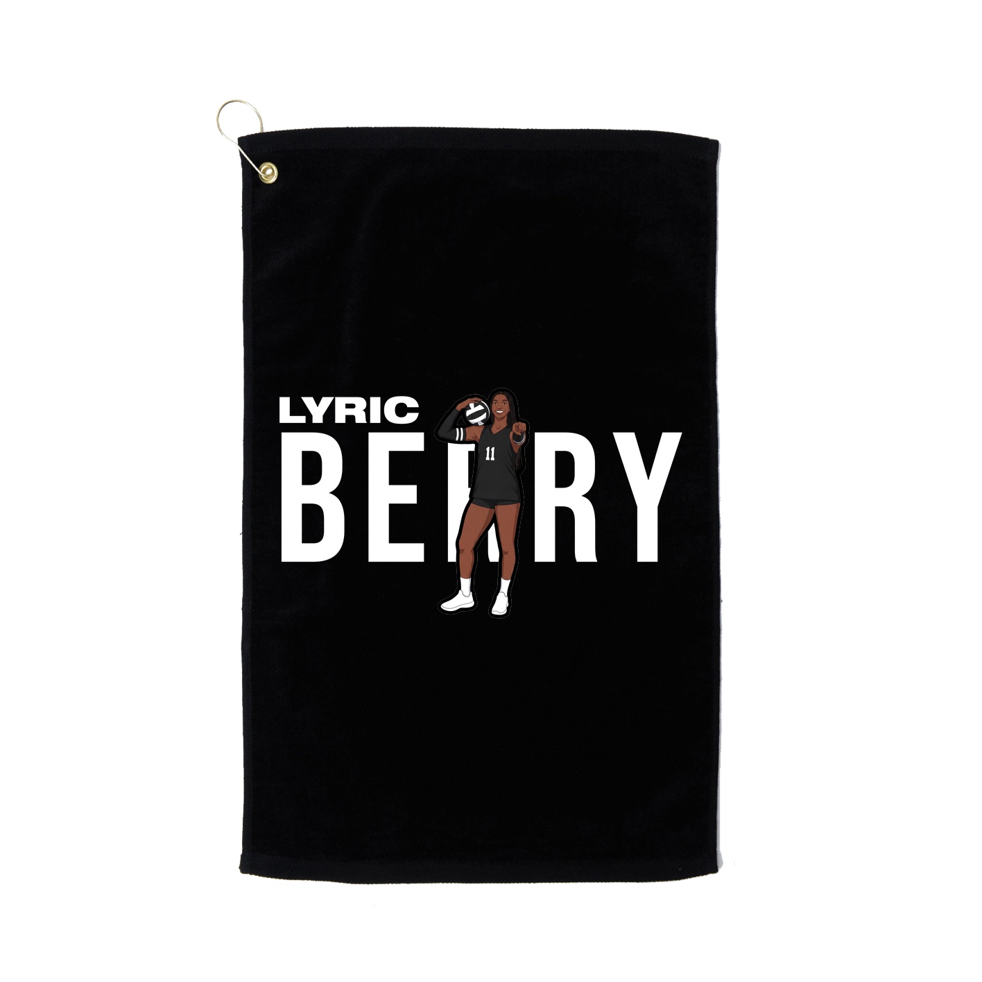 Golf Towel — Player Name in Black