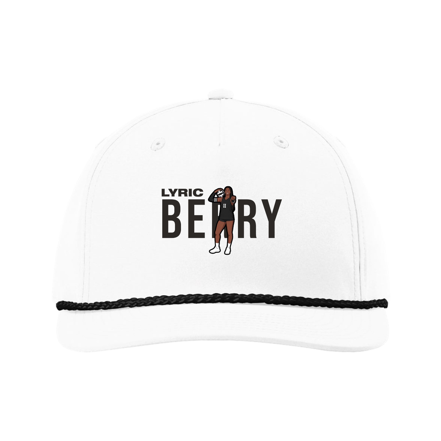 Five-Panel Classic Rope Cap — Player Name in White