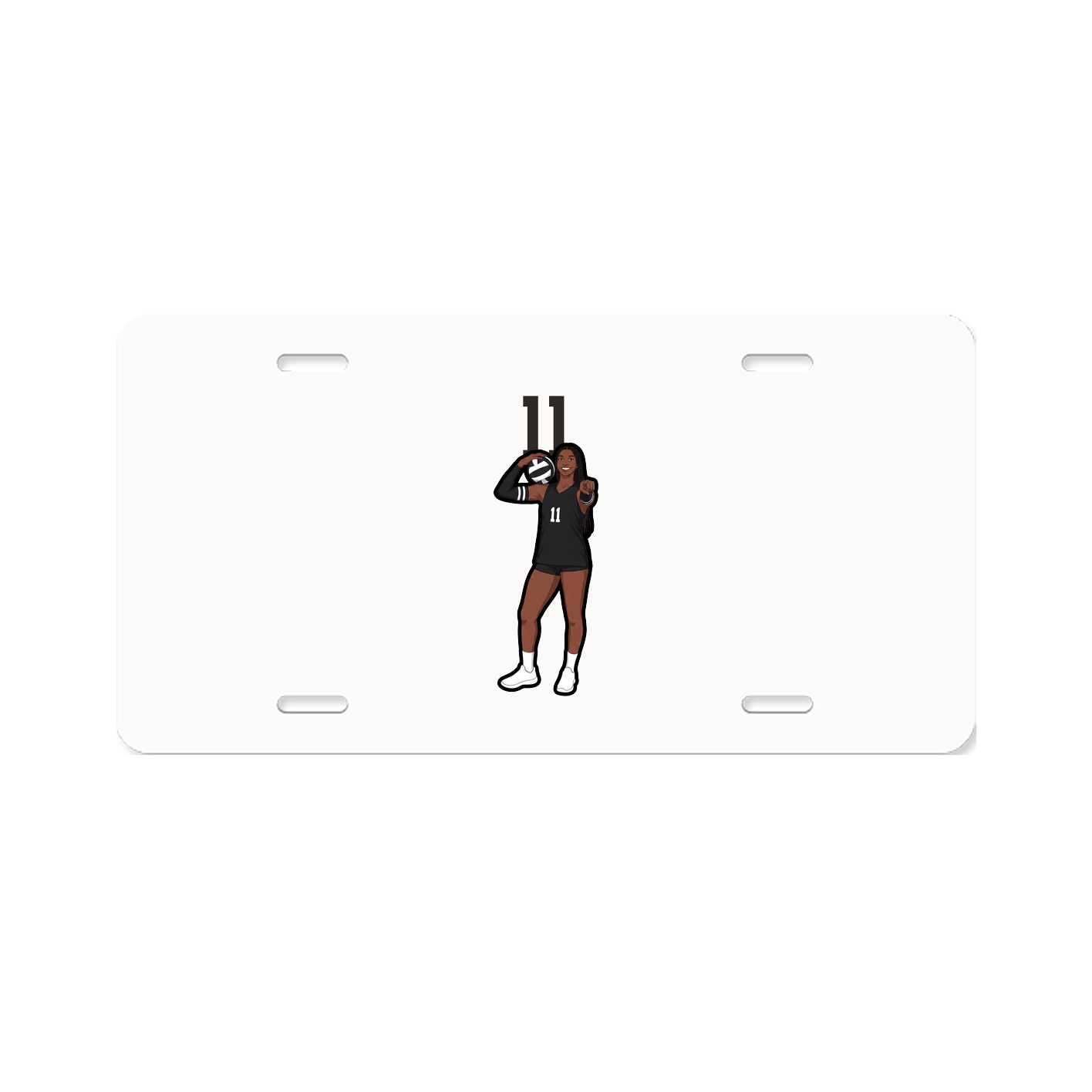 License Plate — Number Top in Classic