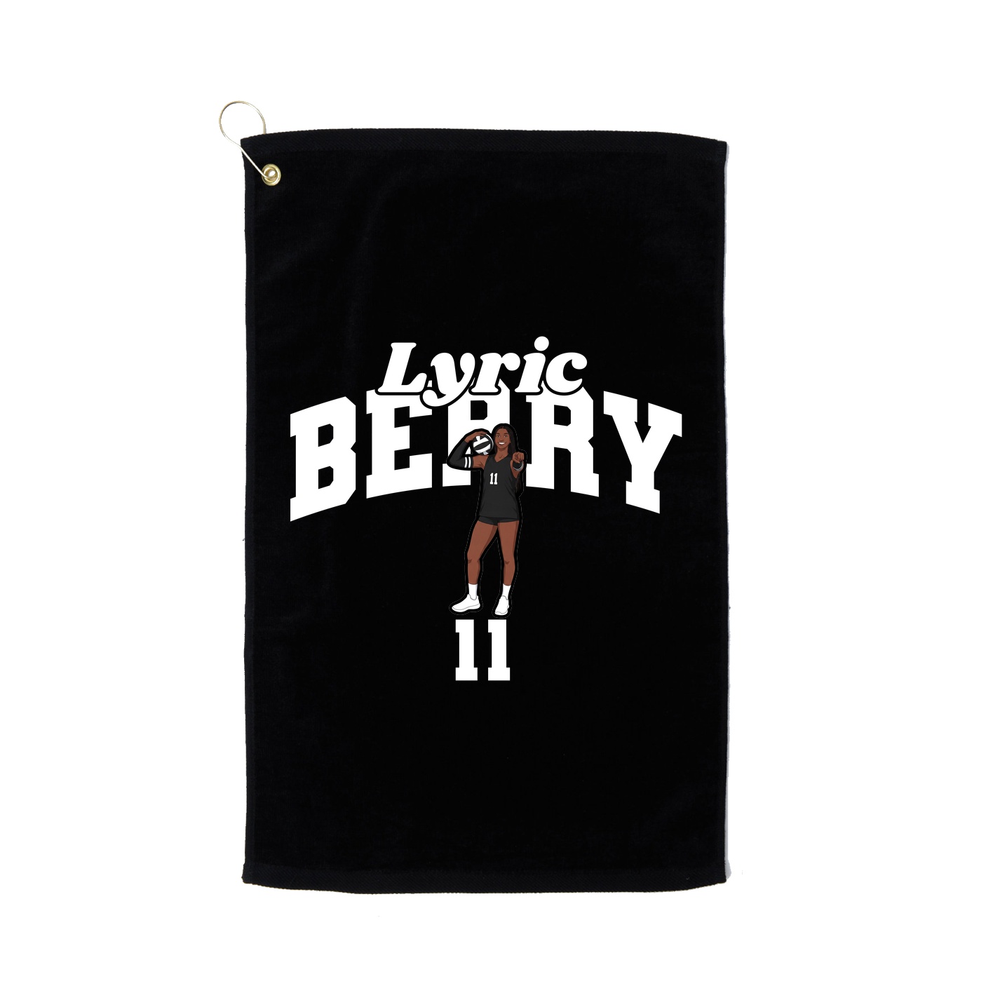 Golf Towel — Signature Arch in Black