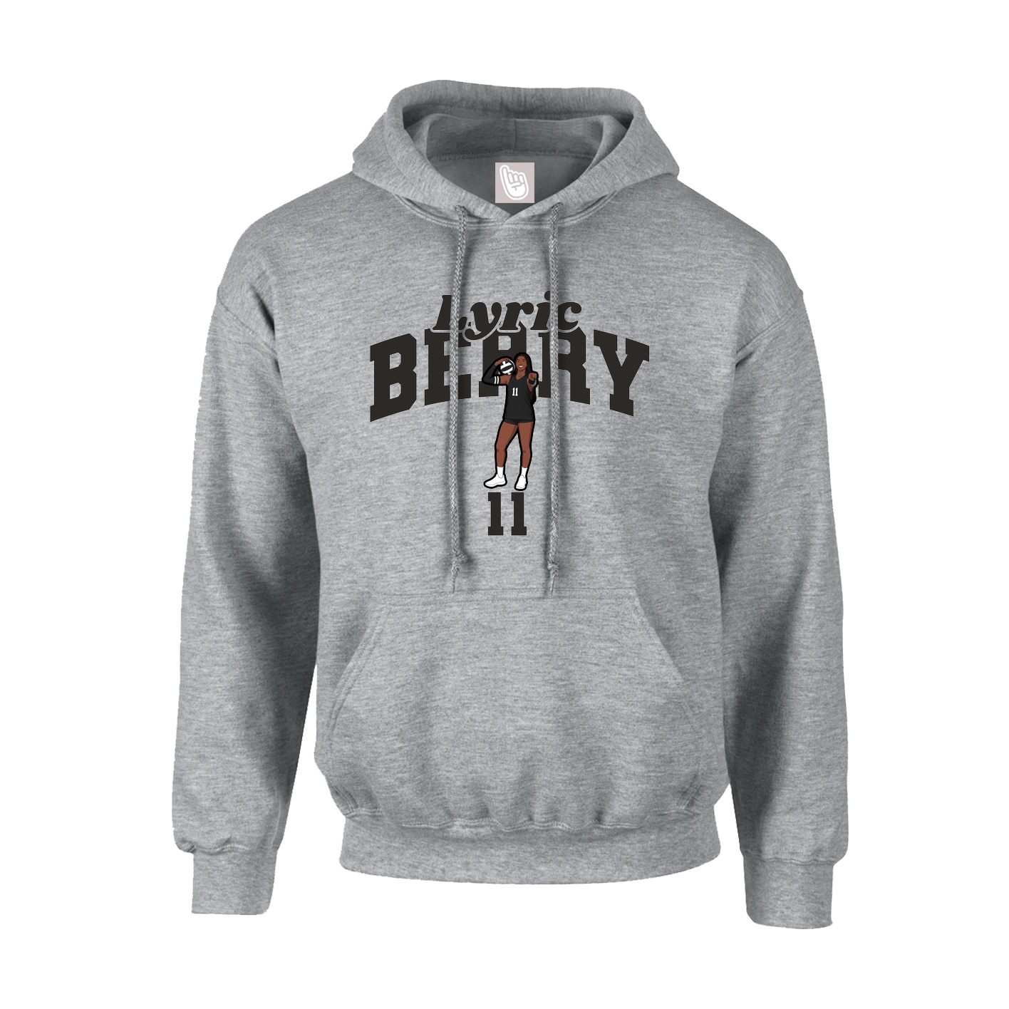 Youth Hoodie — Signature Arch in Grey