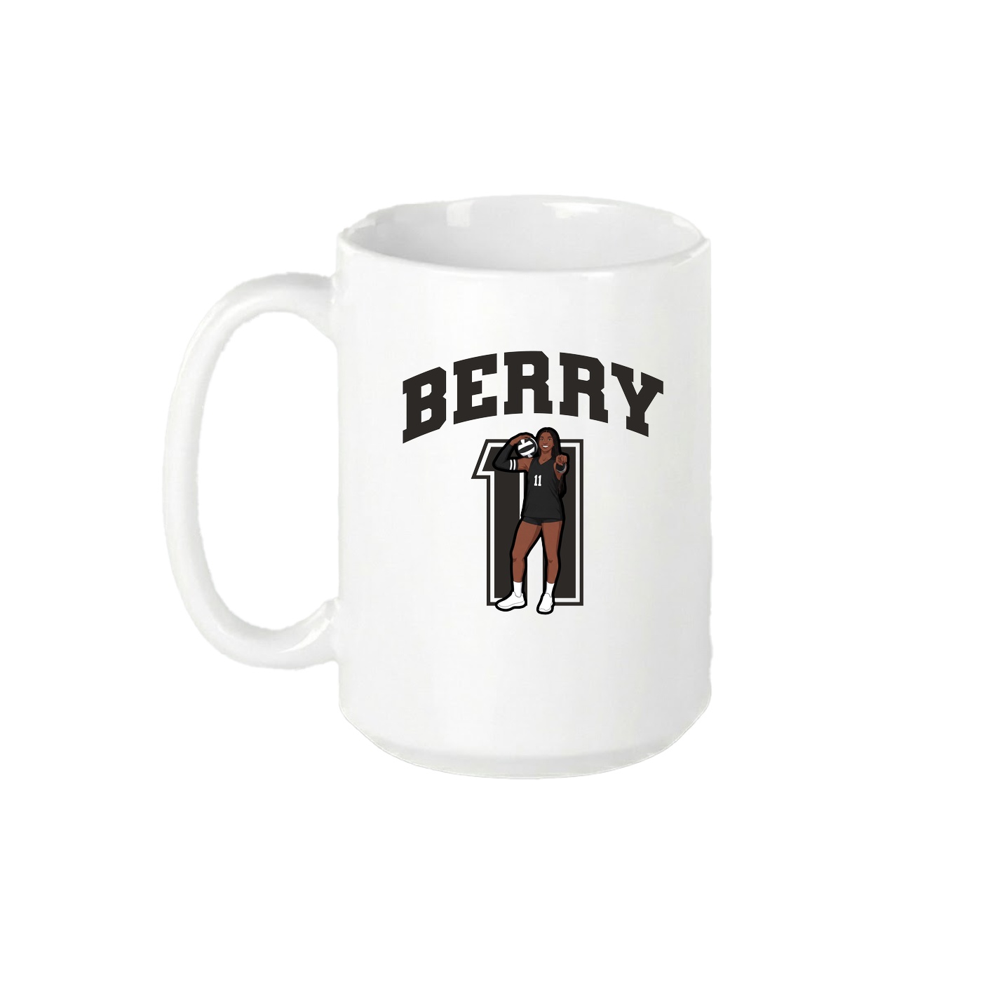 15oz Coffee Mug — Number in White