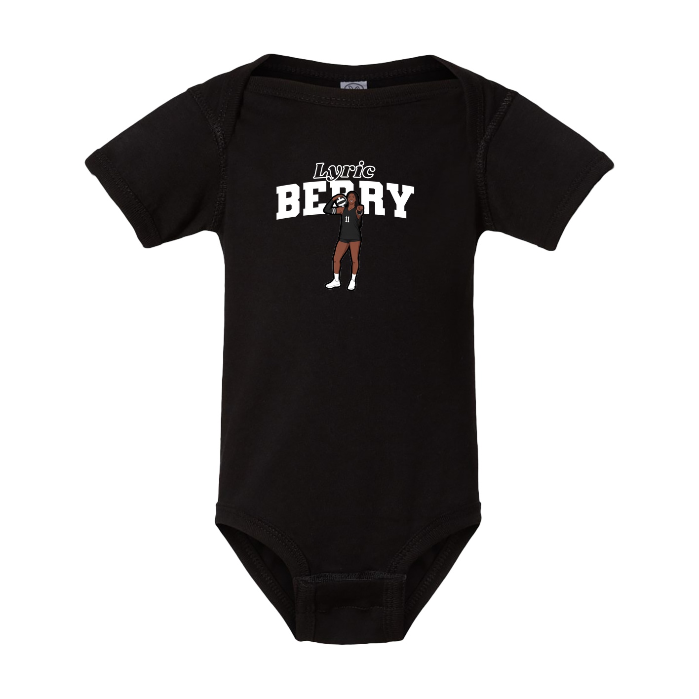 Baby Onesie — Name Arch in Black