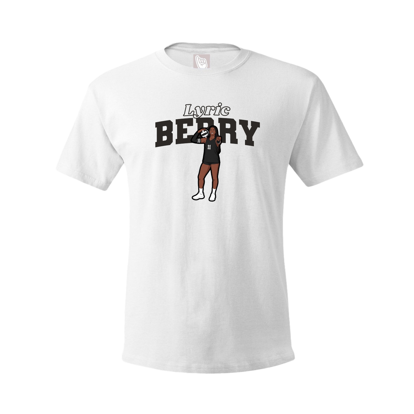 Youth Tee — Name Arch in White