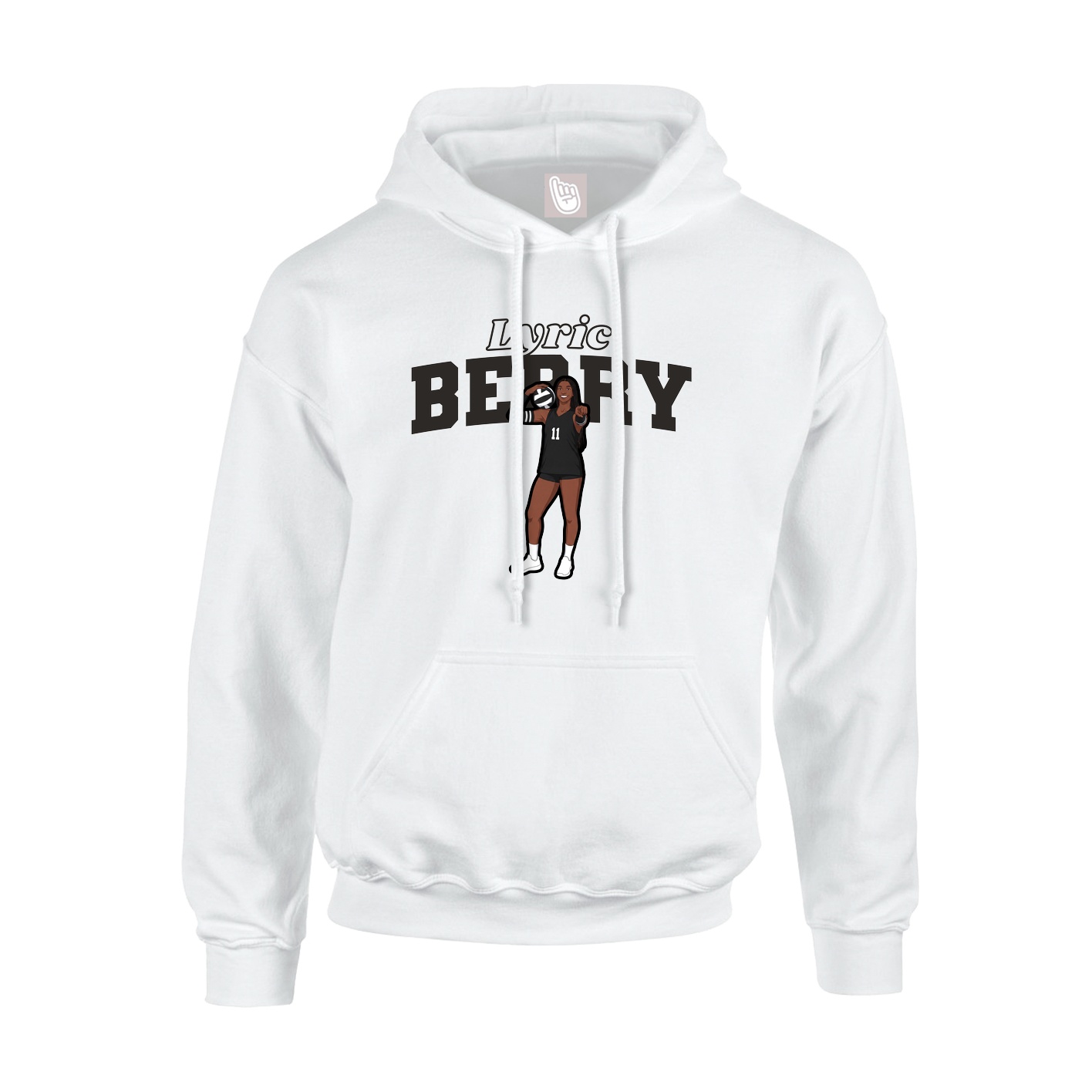 Hoodie — Name Arch in White