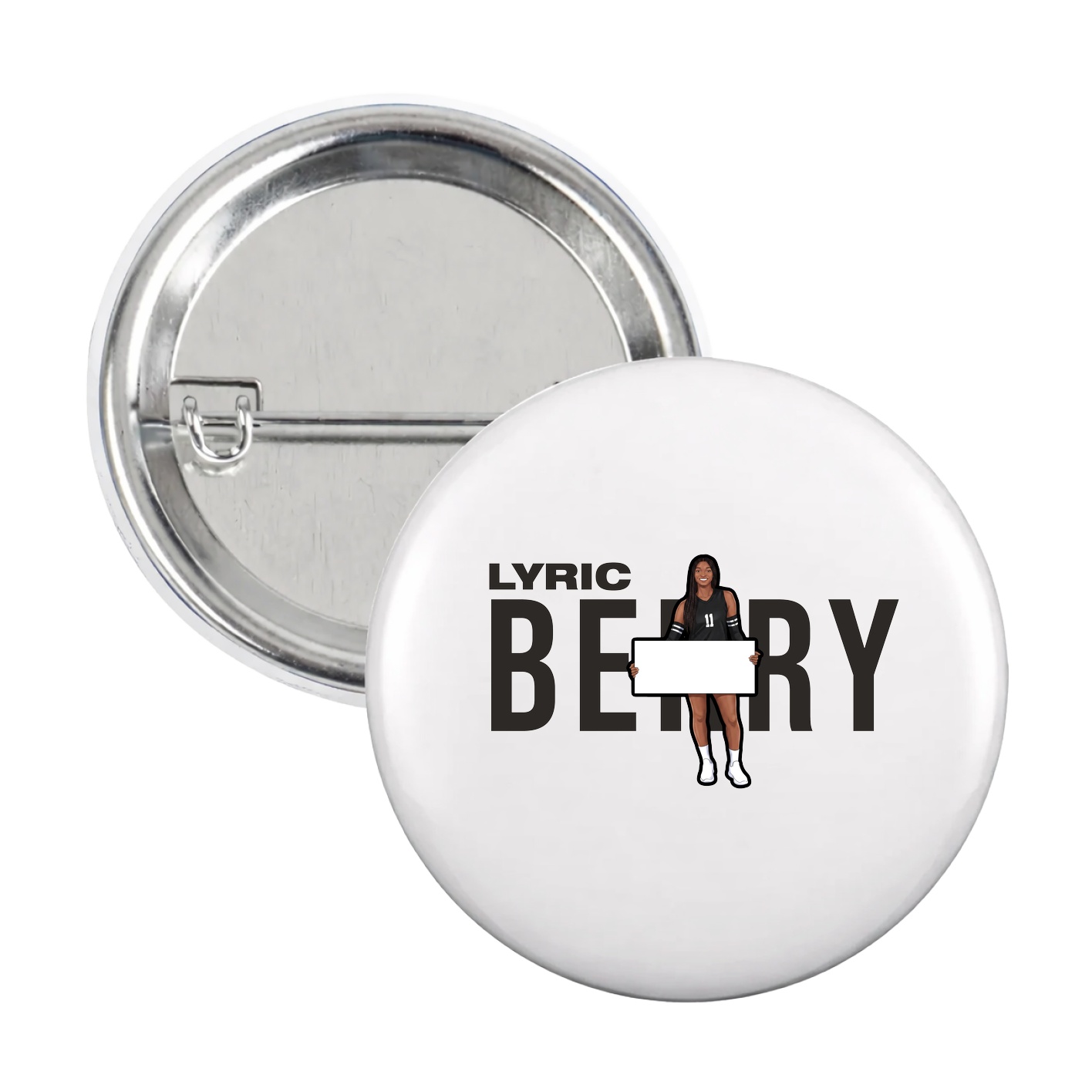 Game Day Button — Player Name in White