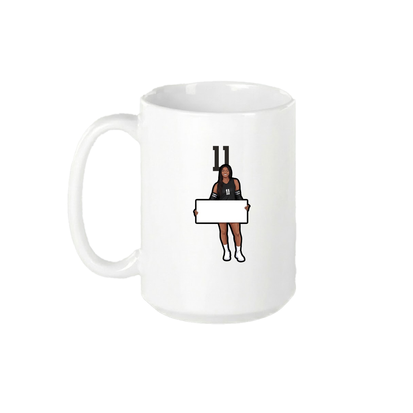 15oz Coffee Mug — Number Top in White