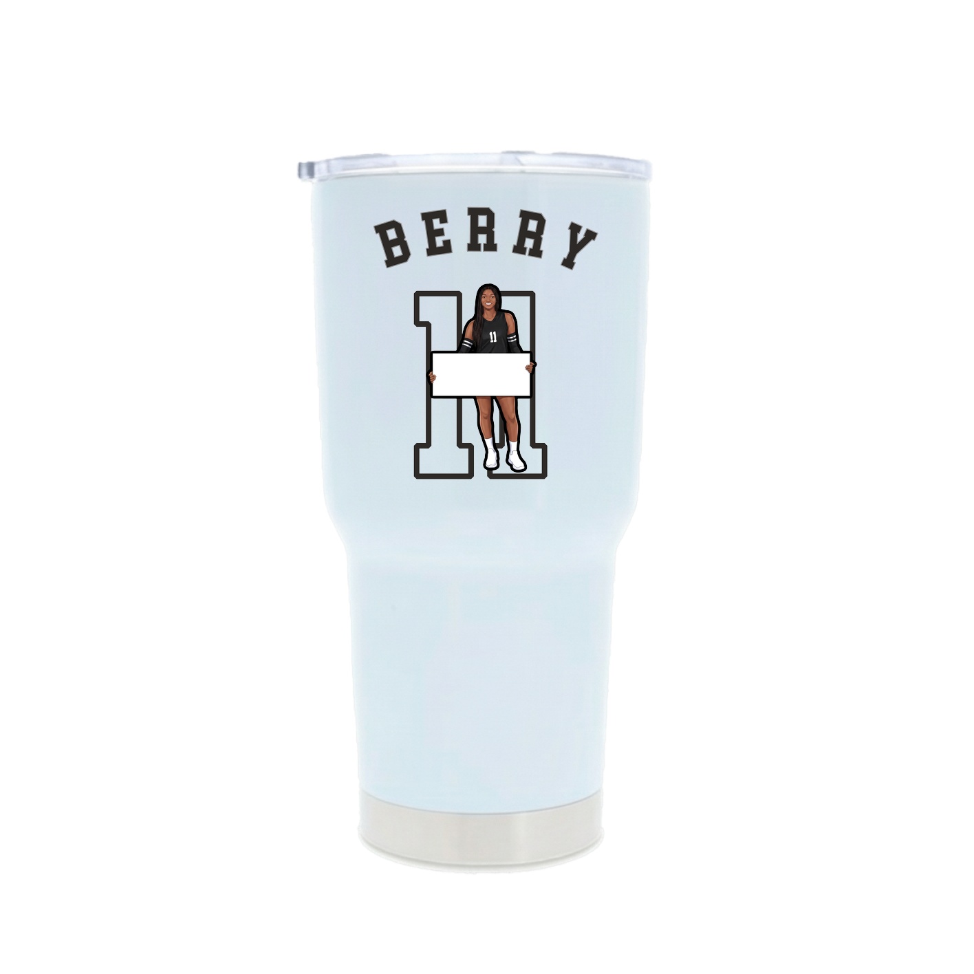 30oz Stainless Steel Tumbler — Shirsey Arch in White