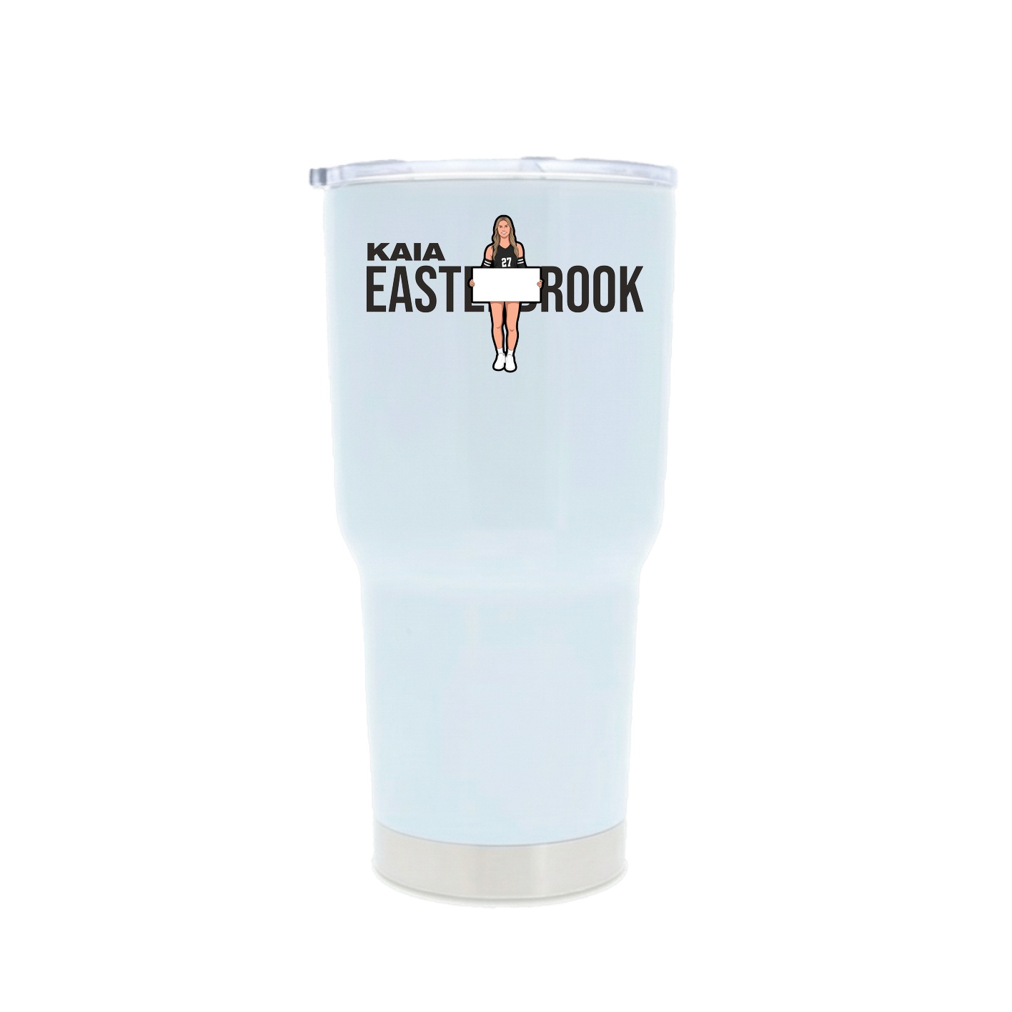 30oz Stainless Steel Tumbler — Player Name in White