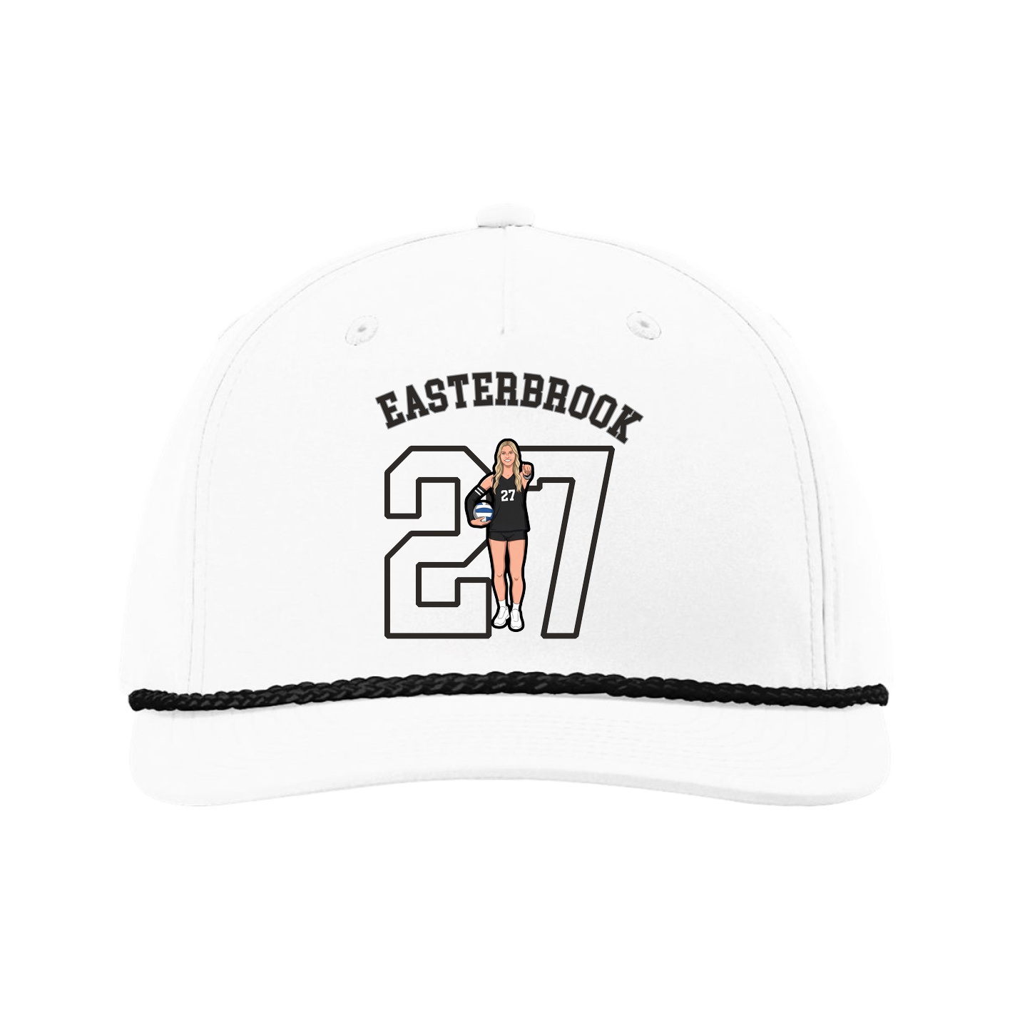 Five-Panel Classic Rope Cap — Shirsey Arch in White