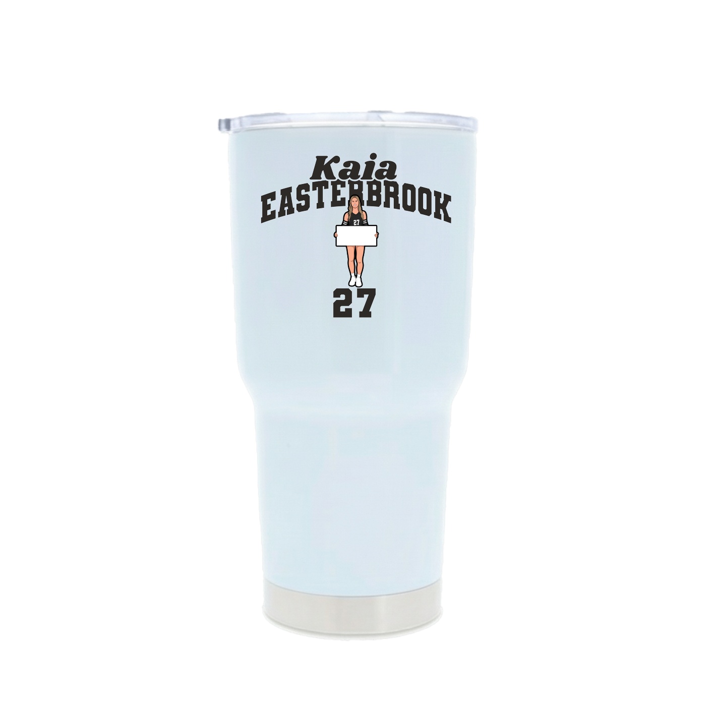 30oz Stainless Steel Tumbler — Signature Arch in White