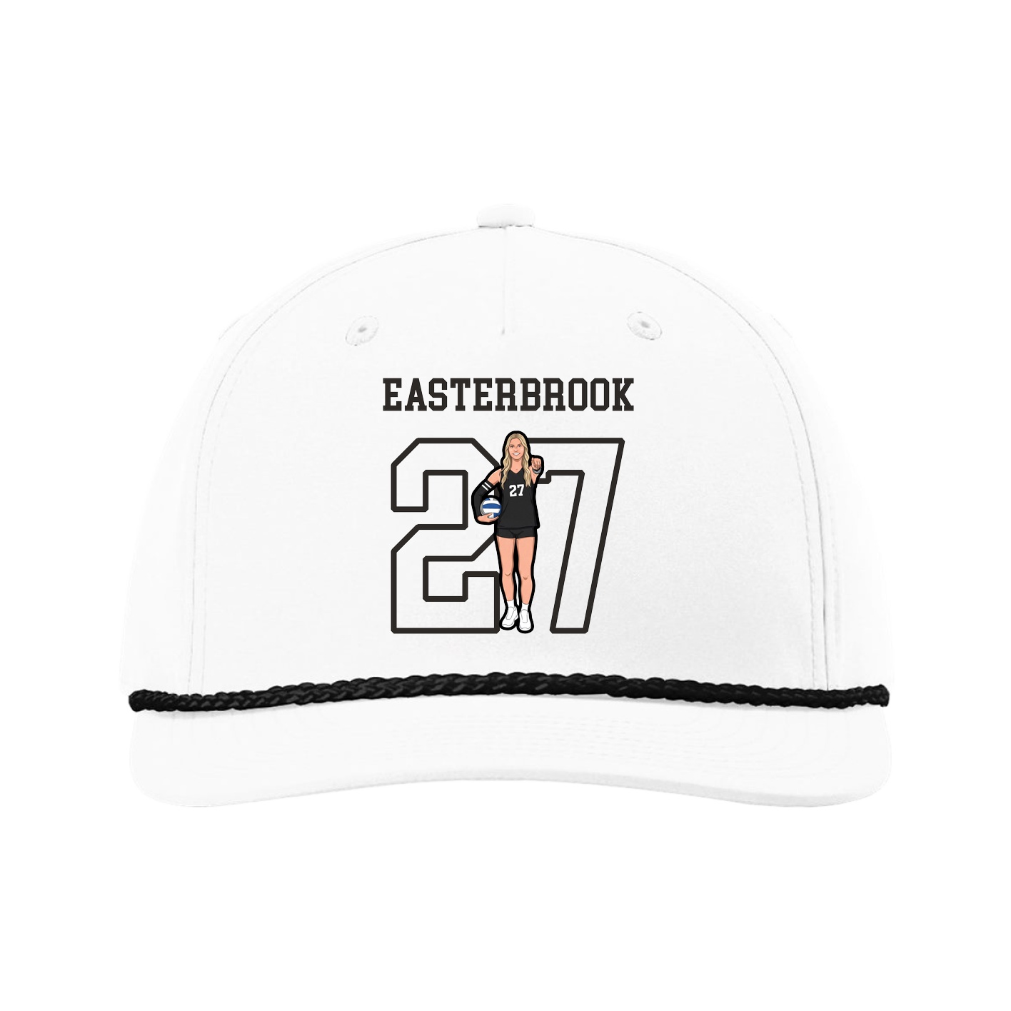 Five-Panel Classic Rope Cap — Shirsey in White