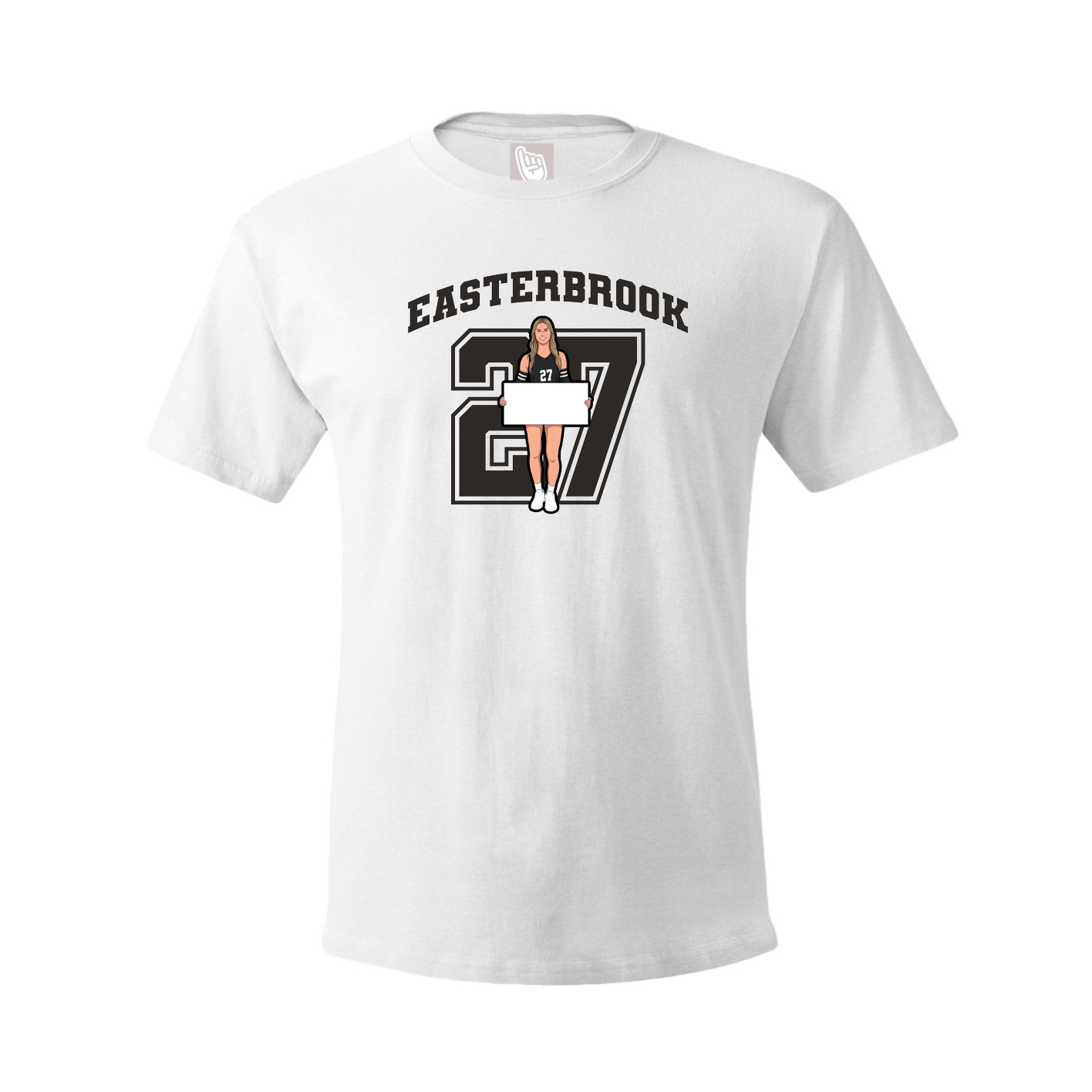 Youth Tee — Number in White