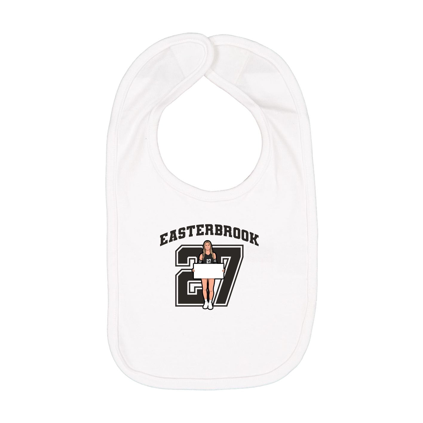 Infant Bib — Number in White