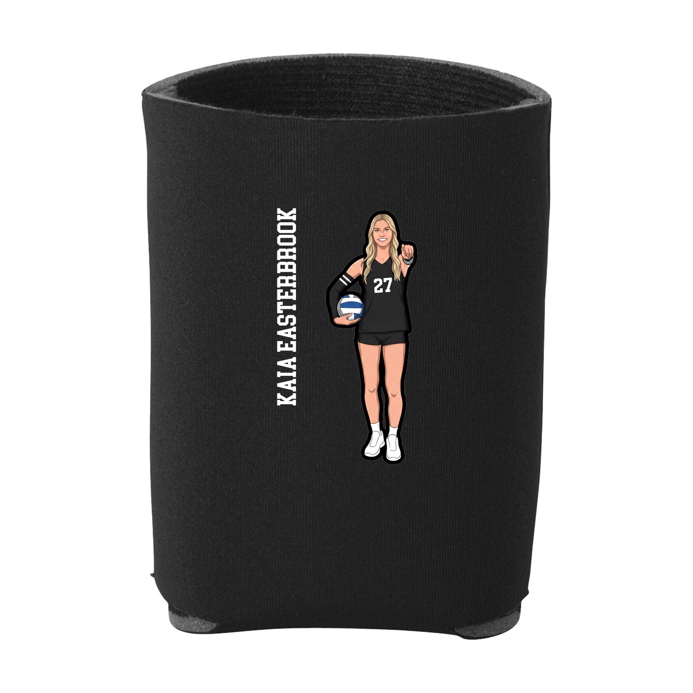 Can Holder — Name Vertical in Black