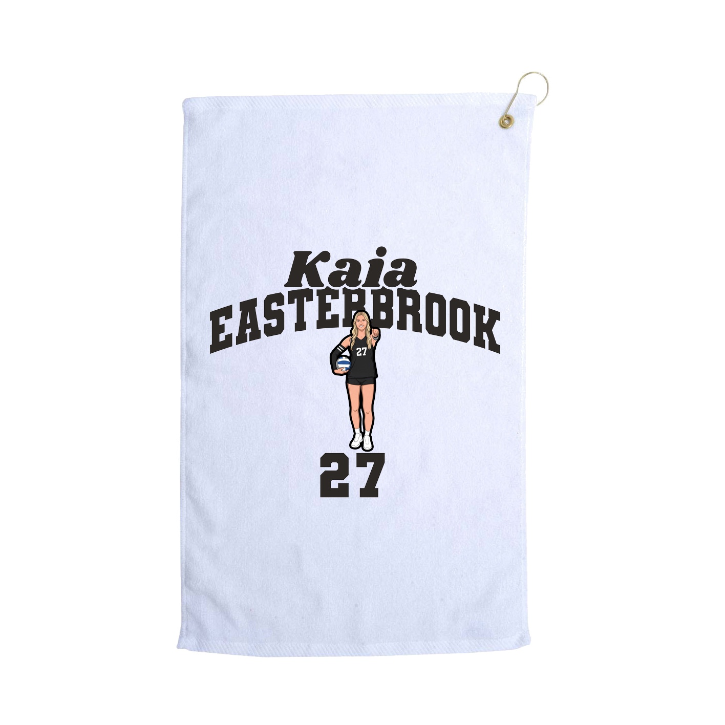 Golf Towel — Signature Arch in White